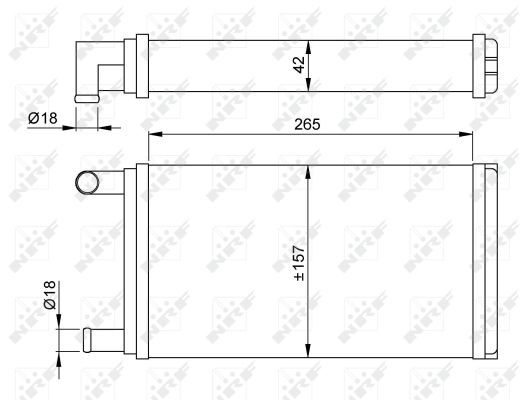 NRF Wärmetauscher, Innenraumheizung (53555) NRF Wärmetauscher, Innenraumheizung (53555)