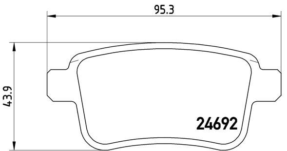 BREMBO Bremsbelagsatz, Scheibenbremse (P 68 043)