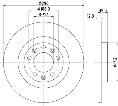 HELLA Bremsscheibe (8DD 355 120-421)