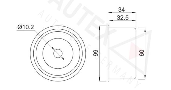 AUTEX Spannrolle, Zahnriemen (641637)