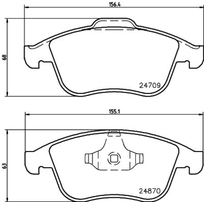 HELLA Bremsbelagsatz, Scheibenbremse (8DB 355 014-801)