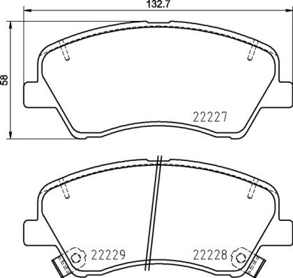 BREMBO Bremsbelagsatz, Scheibenbremse (P 30 098)