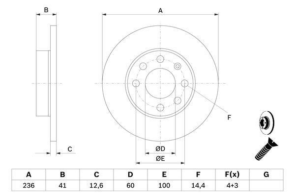 BOSCH Bremsscheibe (0 986 478 081)