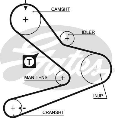 GATES Zahnriemensatz (K025495XS)