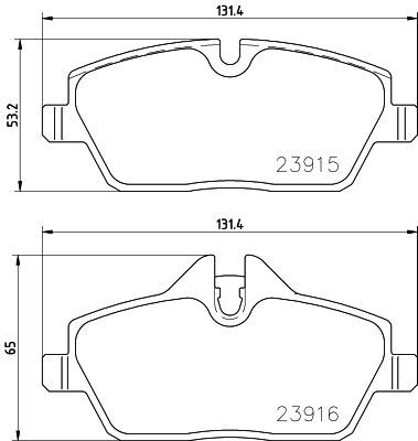 BREMBO Bremsbelagsatz, Scheibenbremse (P 06 091)