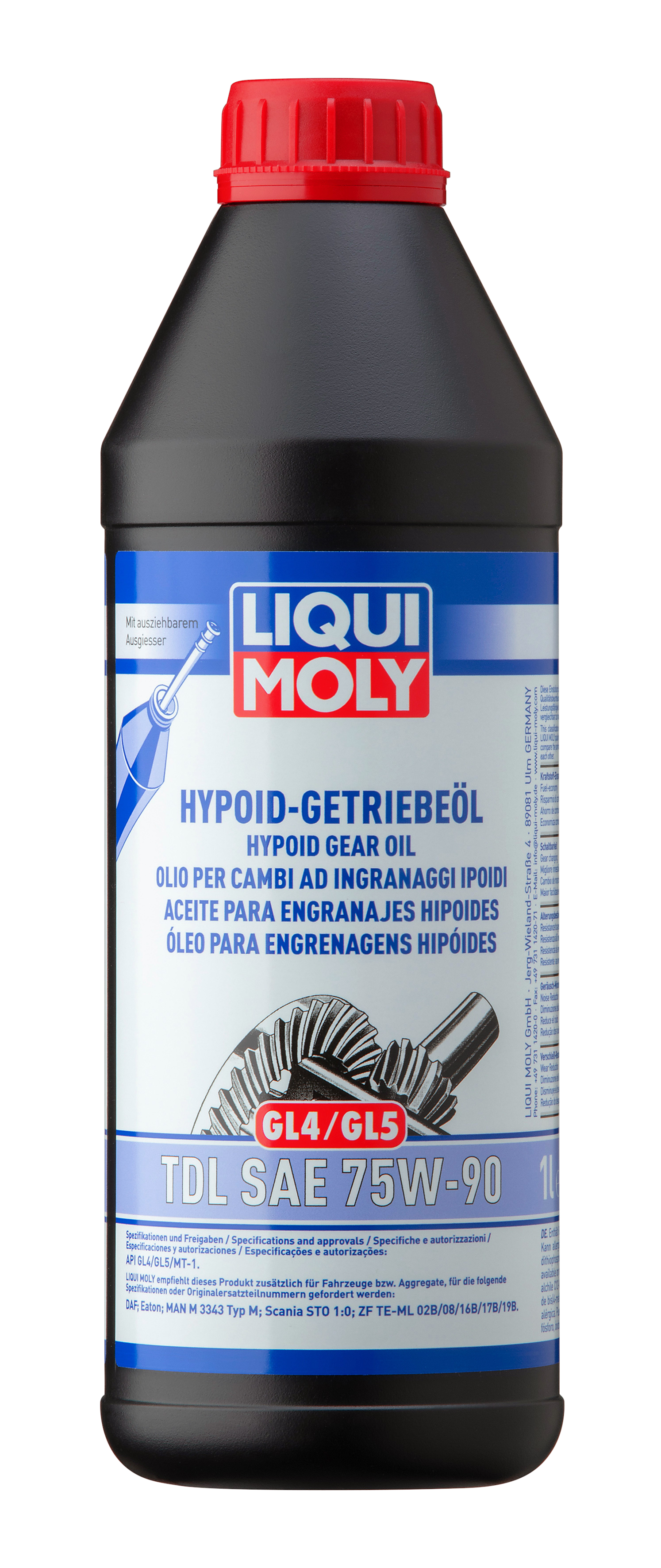 LIQUI MOLY Hypoid-Getriebeöl (GL4/5) TDL SAE 75W-90, 1 l (1407)