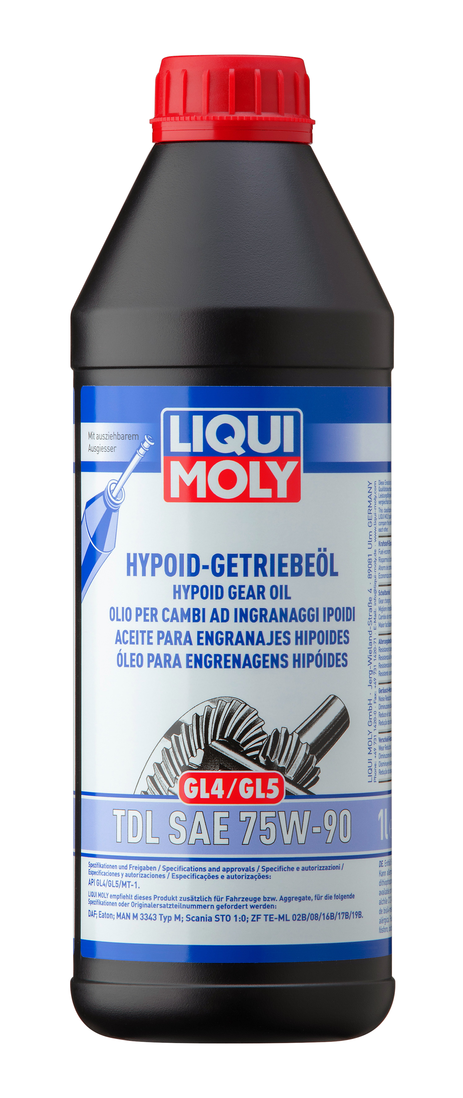 LIQUI MOLY Hypoid-Getriebeöl (GL4/5) TDL SAE 75W-90, 1 l (1407) LIQUI MOLY Hypoid-Getriebeöl (GL4/5) TDL SAE 75W-90, 1 l (1407)