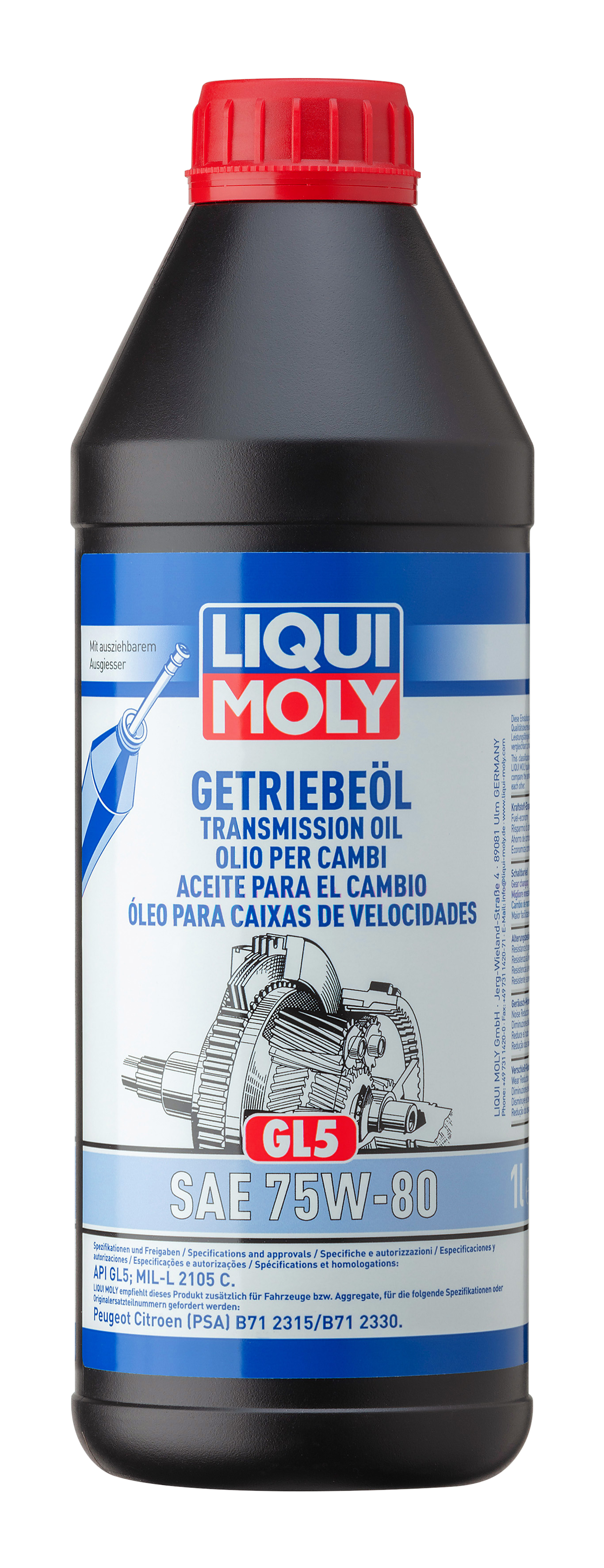 LIQUI MOLY Getriebeöl (GL5) 75W-80, 1 l (3658)