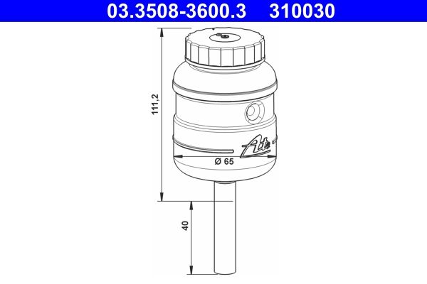 ATE Ausgleichsbehälter, Bremsflüssigkeit (03.3508-3600.3)