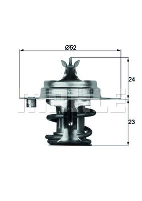 MAHLE Thermostat, Kühlmittel (TX 7 83D)