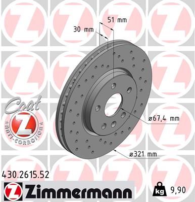 ZIMMERMANN Bremsscheibe (430.2615.52)