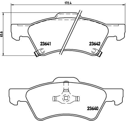 BREMBO Bremsbelagsatz, Scheibenbremse (P 11 015)