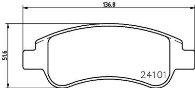 HELLA Bremsbelagsatz, Scheibenbremse (8DB 355 011-521)