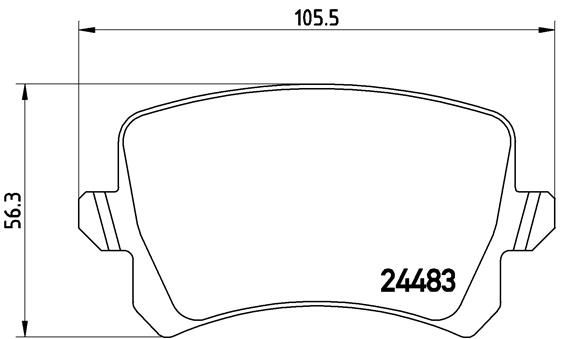 BREMBO Bremsbelagsatz, Scheibenbremse (P 85 108)