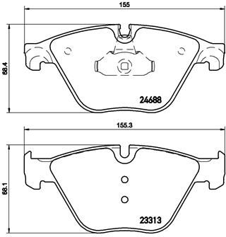 BREMBO Bremsbelagsatz, Scheibenbremse (P 06 074)