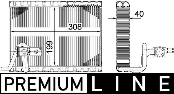 MAHLE Verdampfer, Klimaanlage (AE 124 000P)