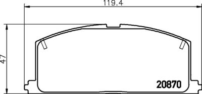 HELLA Bremsbelagsatz, Scheibenbremse (8DB 355 006-091)