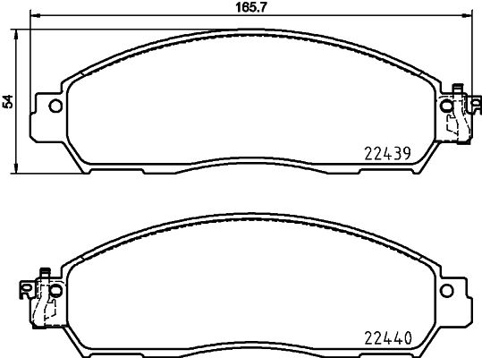 BREMBO Bremsbelagsatz, Scheibenbremse (P 56 118)
