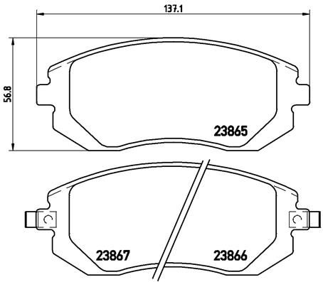BREMBO Bremsbelagsatz, Scheibenbremse (P 78 013)