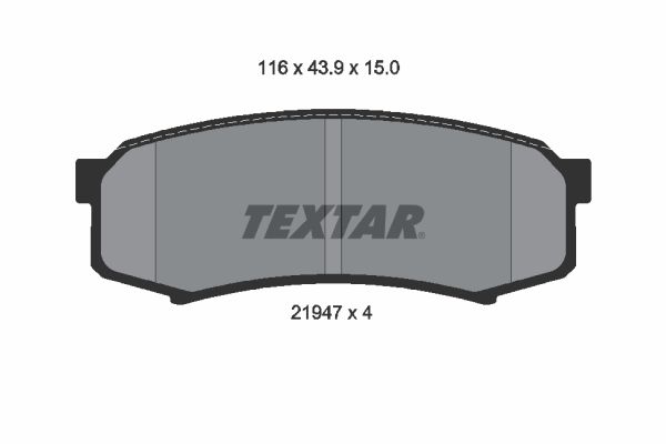 TEXTAR Bremsbelagsatz, Scheibenbremse (2194701)