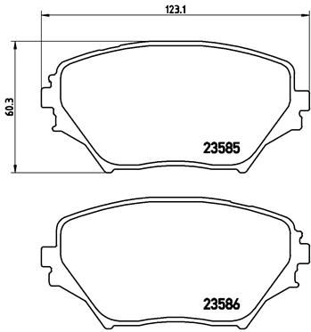 BREMBO Bremsbelagsatz, Scheibenbremse (P 83 055)