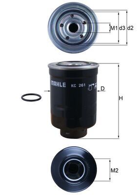 KNECHT Kraftstofffilter (KC 261D) Thumbnail