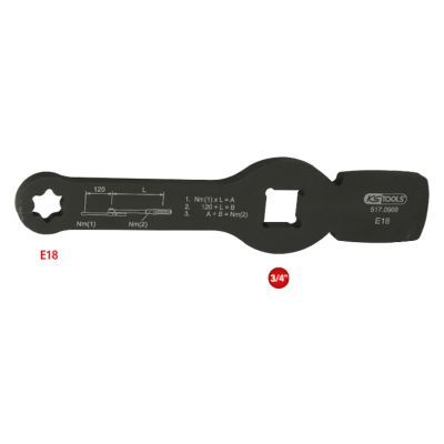 KS TOOLS Schlagschlüssel, Bremssattelverschraubung (517.0908)