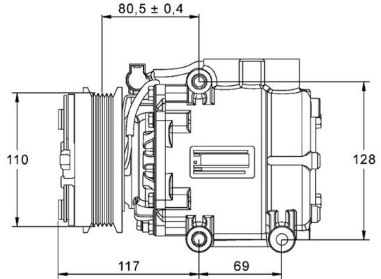 MAHLE Kompressor, Klimaanlage (ACP 858 000P)