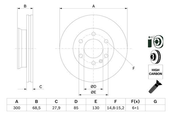 BOSCH Bremsscheibe (0 986 479 294) BOSCH Bremsscheibe (0 986 479 294)