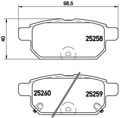 BREMBO Bremsbelagsatz, Scheibenbremse (P 79 029)