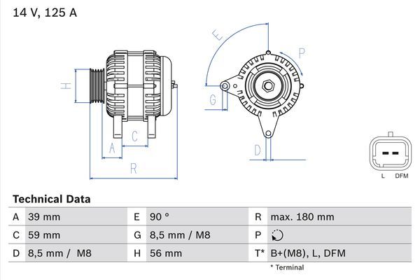 BOSCH Generator (0 986 084 060)