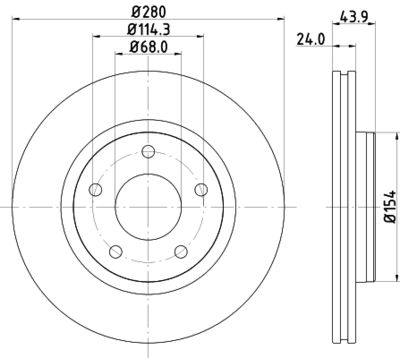 HELLA Bremsscheibe (8DD 355 117-321) 4082300381986 8DD 355 117-321