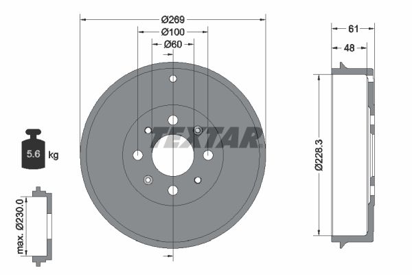 TEXTAR Bremstrommel (94027200)