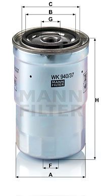 MANN-FILTER Kraftstofffilter (WK 940/37 x) Thumbnail