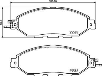 BREMBO Bremsbelagsatz, Scheibenbremse (P 56 107)