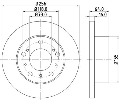 HELLA Bremsscheibe (8DD 355 101-121)