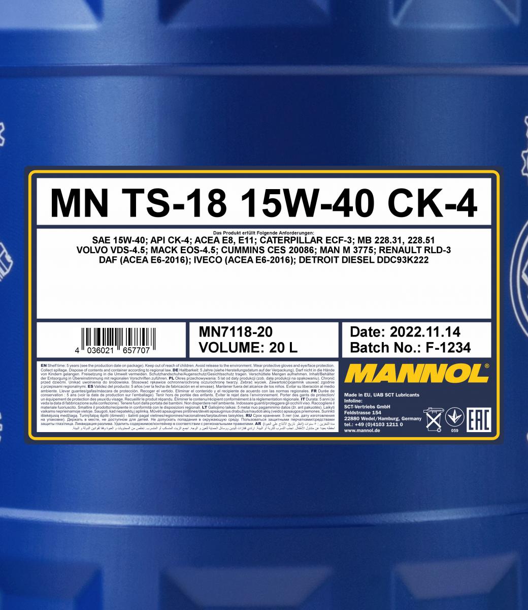 MN TS-18 15W-40 CK-4