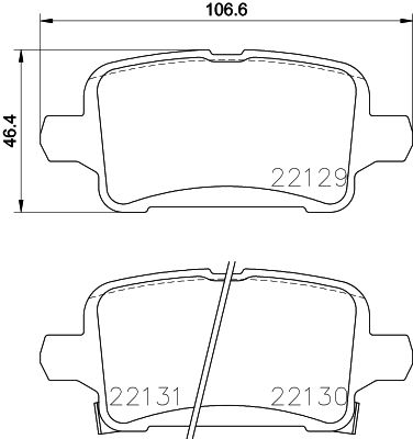 BREMBO Bremsbelagsatz, Scheibenbremse (P 59 090)