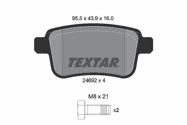 TEXTAR Bremsbelagsatz, Scheibenbremse (2469204)