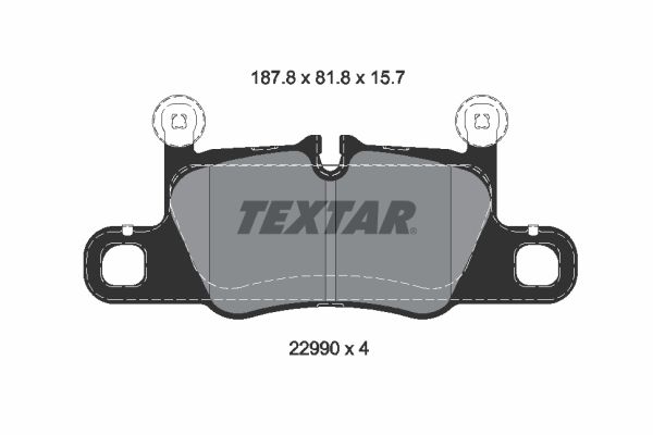 TEXTAR Bremsbelagsatz, Scheibenbremse (2299001)