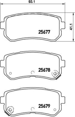 BREMBO Bremsbelagsatz, Scheibenbremse (P 30 068)