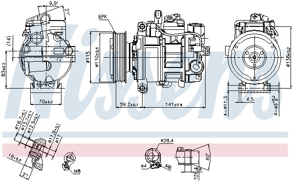 NISSENS Kompressor, Klimaanlage (89384) NISSENS Kompressor, Klimaanlage (89384)