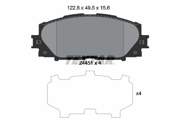 TEXTAR Bremsbelagsatz, Scheibenbremse (2445101)