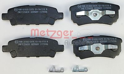 METZGER Bremsbelagsatz, Scheibenbremse (1170306)