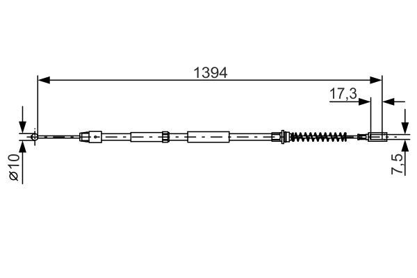 BOSCH Seilzug, Feststellbremse (1 987 482 033)