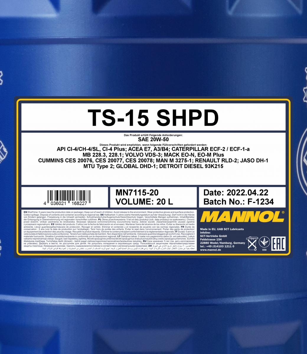 MN TS-15 20W-50 SHPD