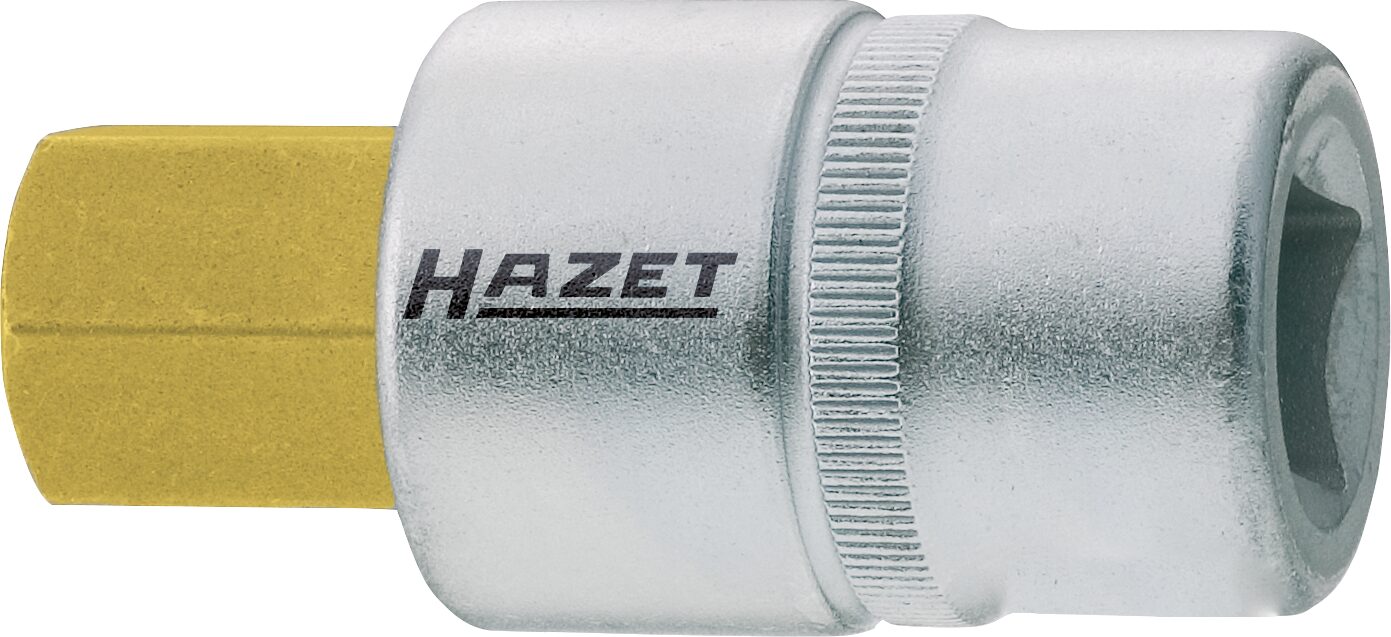 HAZET Schraubendreher-Steckschlüsseleinsatz 986-10 ∙ Vierkant12,5 mm (1/2 Zoll) ∙ Innen-Sechskant Profil ∙ 10 mm