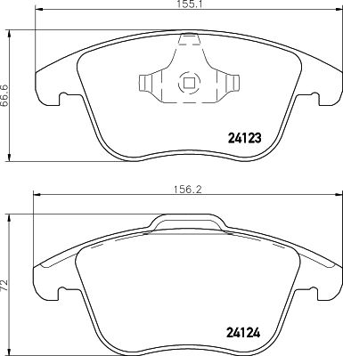HELLA Bremsbelagsatz, Scheibenbremse (8DB 355 012-891)
