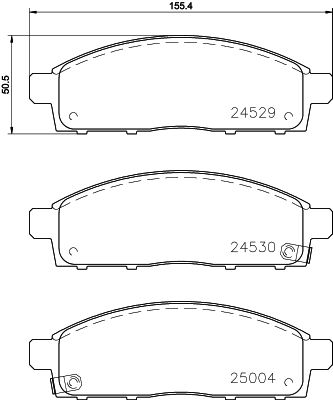 HELLA Bremsbelagsatz, Scheibenbremse (8DB 355 013-221)