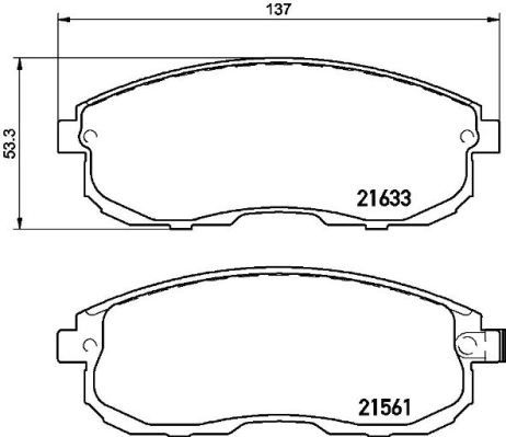 BREMBO Bremsbelagsatz, Scheibenbremse (P 79 030)